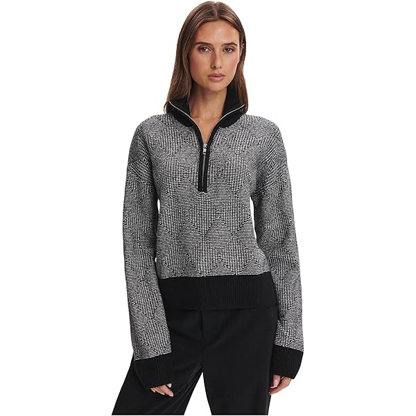 Varley, Women's, Betty Jacquard 1/2 Zip, Light Taupe, XX-Small at