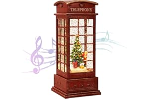 JEDAWN Christmas Snow Globe Lantern,Christmass Lantern with 8 Christmas Theme Music,Christma Snow Globe Gifts Water Glittering Swirling Christma Home Decoration (Christmas Child)