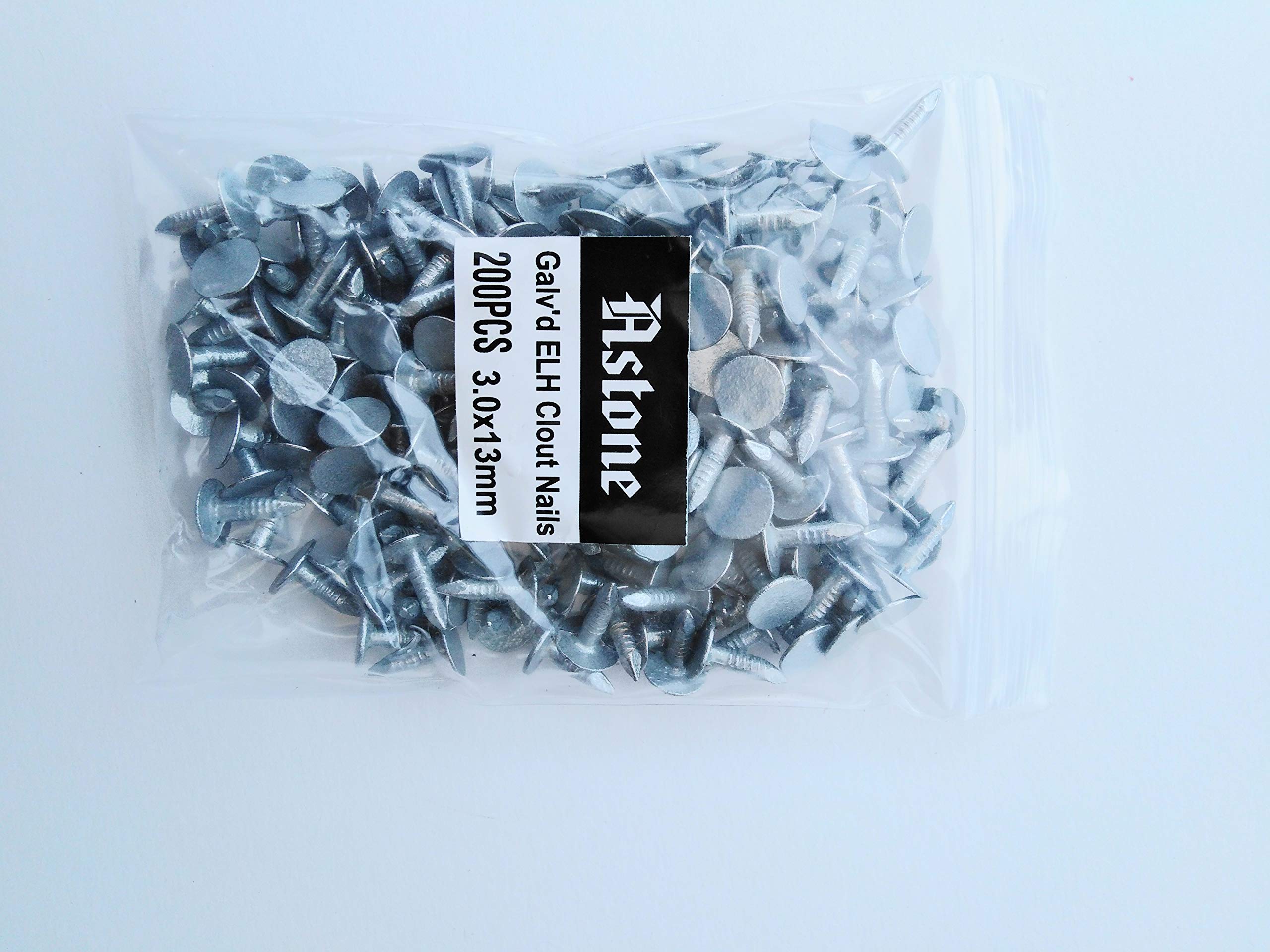 Astone galvanised Clout Nails (200, 13mm ELH)