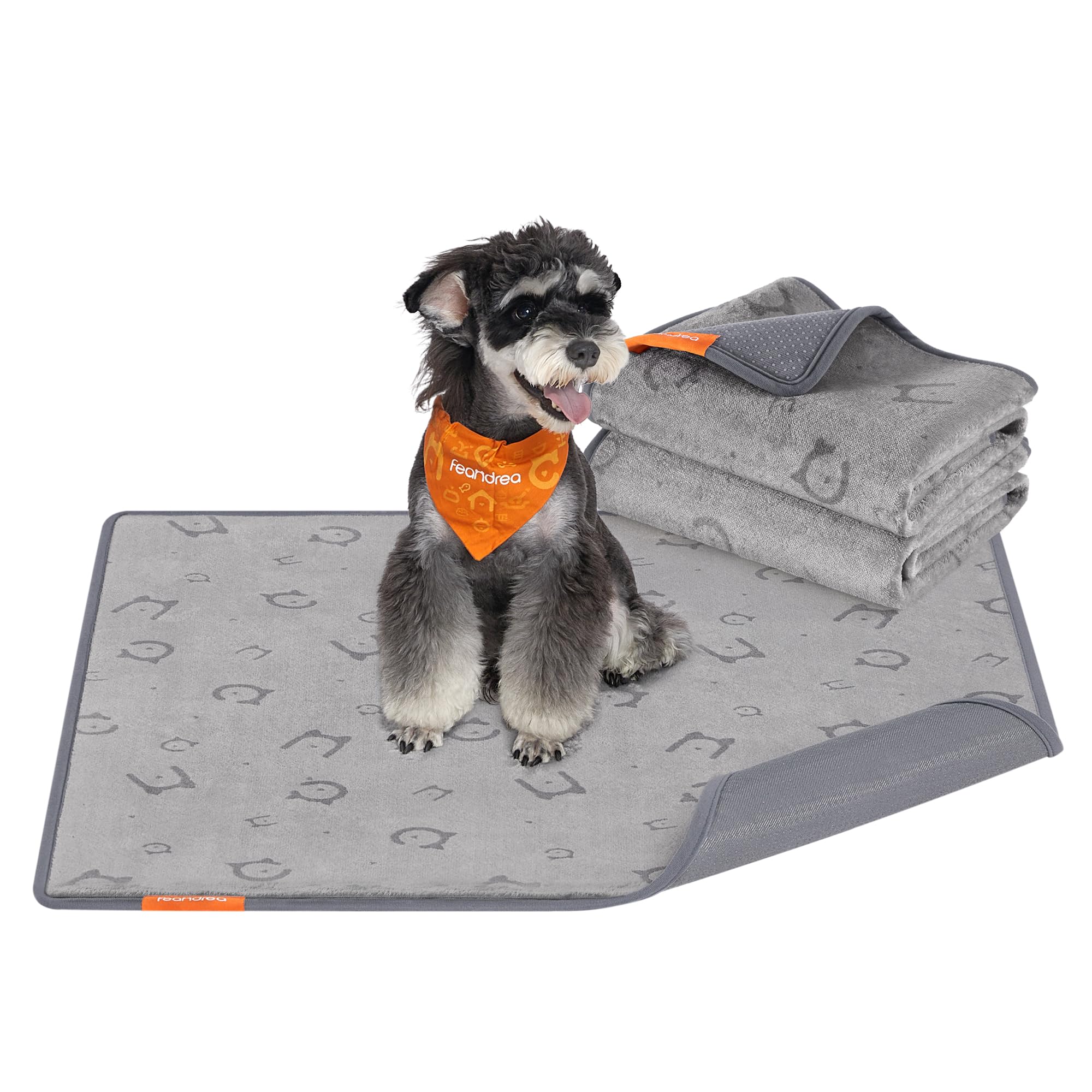 Photo 1 of Feandrea Washable Pee Pads for Dogs, 2 Pack, Reusable Dog Pads, 36 x 34 Inches, M, Waterproof Pet Training Pads, Leakproof, Non-Slip, Super Absorbent, for Dogs, Cats, Rabbits, Dove Gray UPTD002G01
