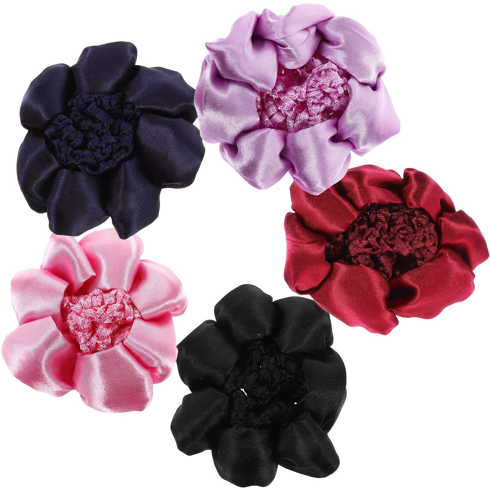 5pcs Elastic Girl Hairnets Comfortable Dancer Snoods for Hair Bun Holding Durable and Reusable Hair Bun Holder for Professional Performers and Formal Occasions