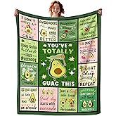 Dizogogo Avocado Blanket Cartoon Avocados Throw Blankets Funny Fruits Blankets for Girls Boys Women Best Christmas Birthday Avocado Gifts for Bedroom Living Rooms All Season 50"x40"