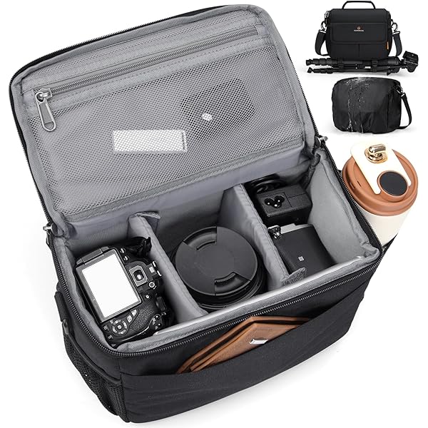 GMAK Small Camera Bag For Photographers, Anti-shock Camera Shoulder Bags With Water