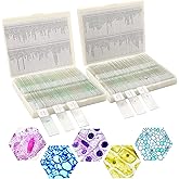 Prolee 200 Packs Microscope Slides, 100 Plants & 100 Animal Tissues Includes Labels and Case for Biological Science Education