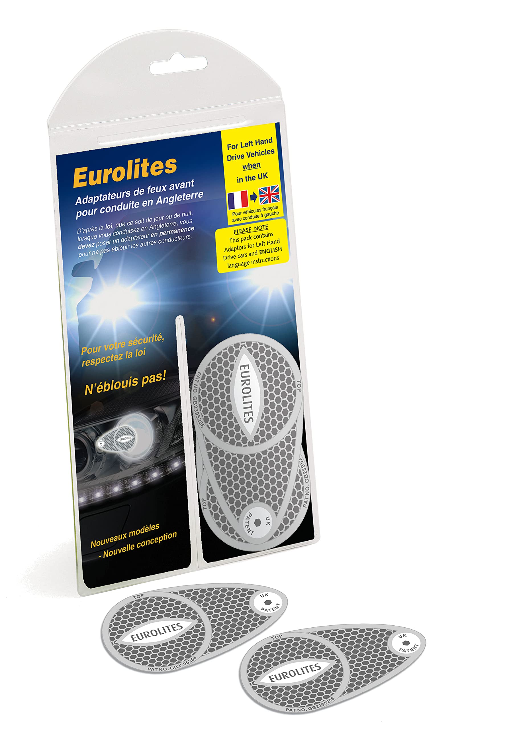 Travelspot 92230 Eurolites Headlight Beam Adapters For Left Hand Drive Vehciles Driving In UK