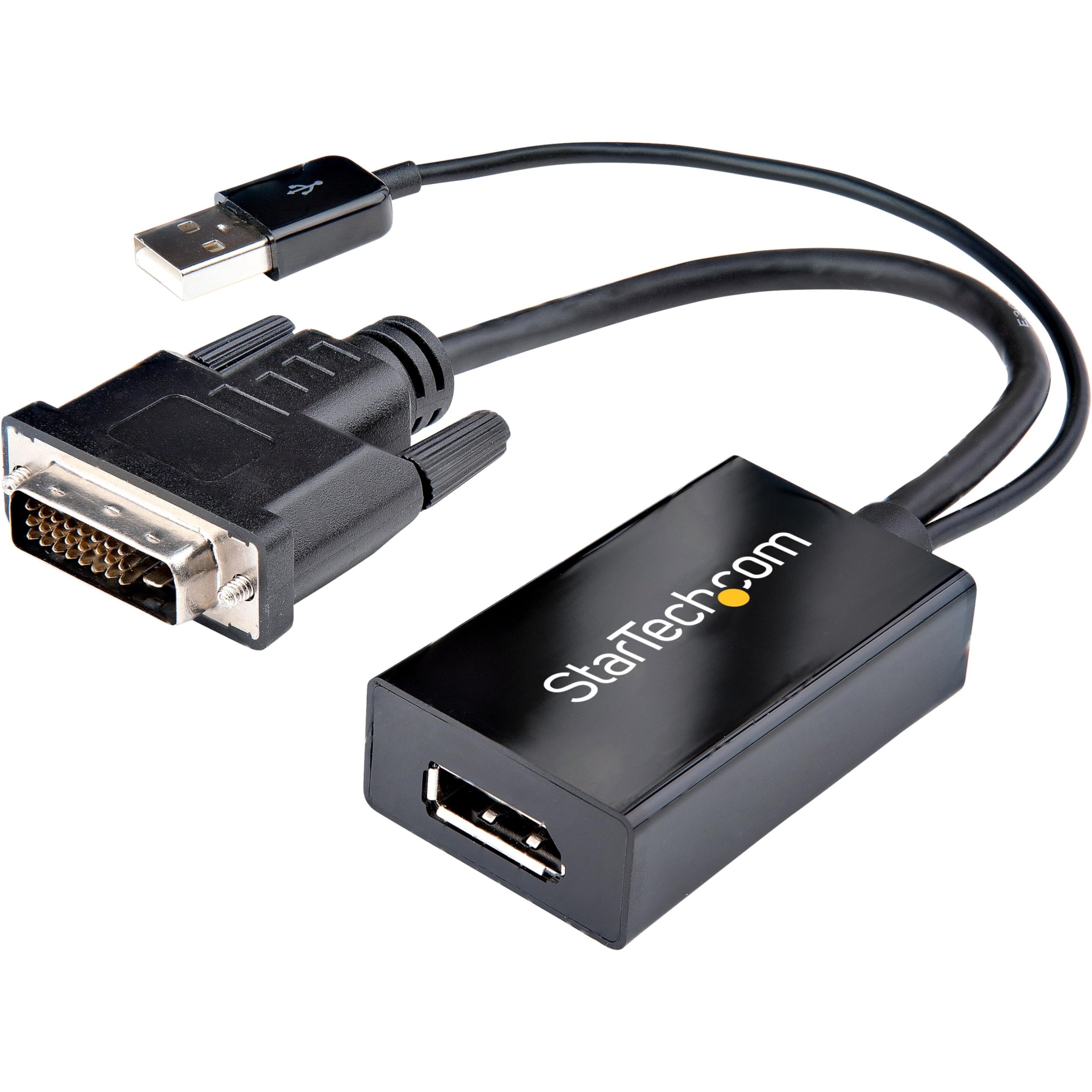 StarTech.com Black DVI to DisplayPort Adapter with USB Power