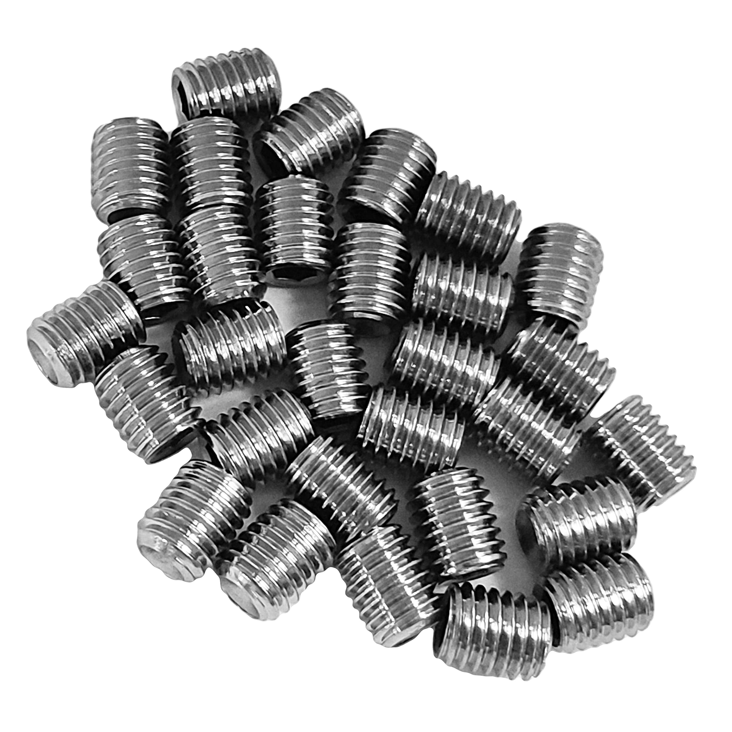 M10 x 12mm Flat Point Screws, Metric Grub