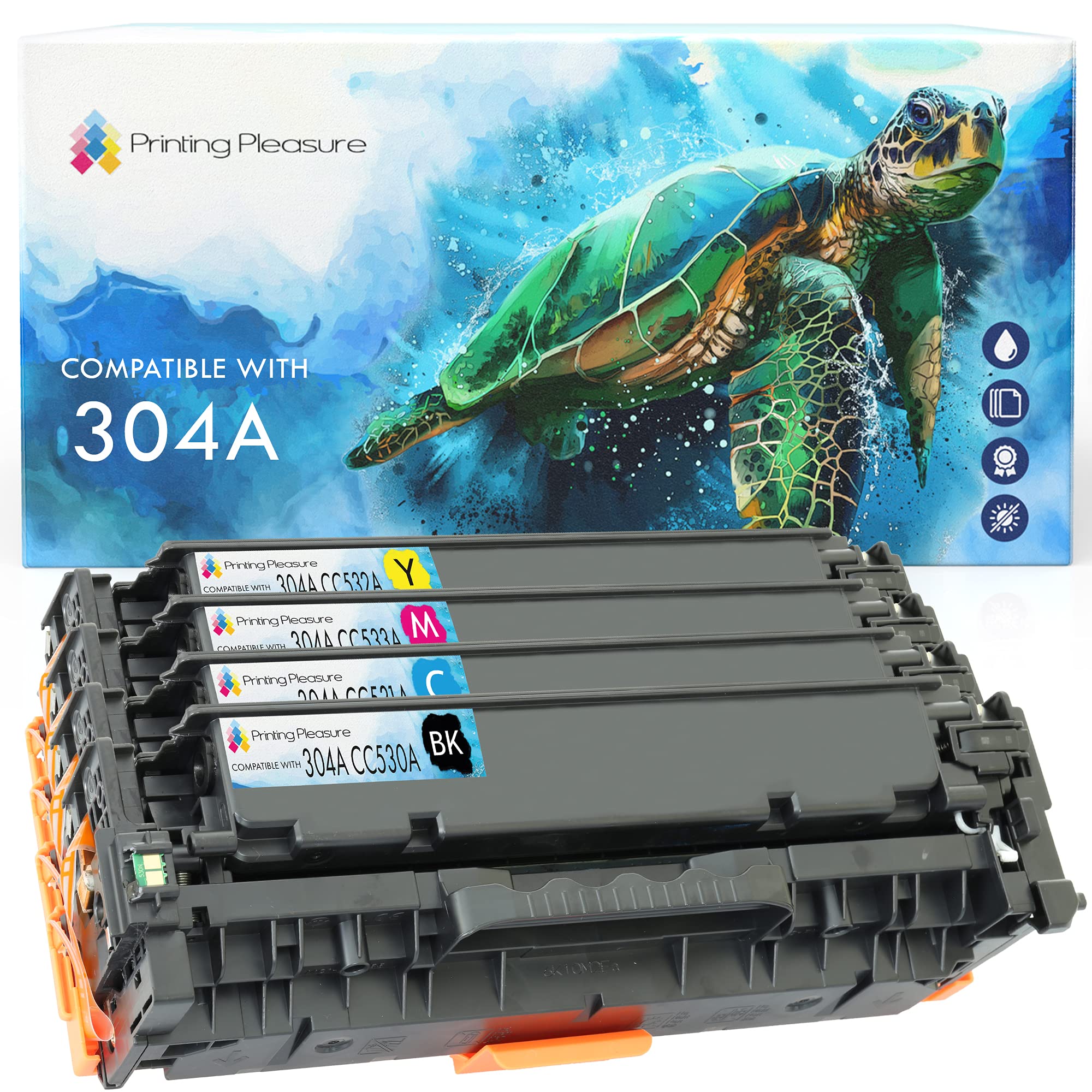 4 (FULL SET) Compatible 718 Toner Cartridges for Canon i-SENSYS LBP7200 LBP7200CDN LBP7210CDN LBP7660CDN MF8330CDN MF8340CDN MF8350CDN MF8380CDW MF8580CDW - Black/Cyan/Magenta/Yellow, High Yield