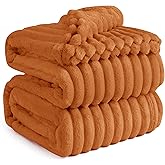 Bedsure GentleSoft King Blanket for Couch - Cozy Soft Fall Blankets for Women, Cute Large Throws for Girls, Orange, 108x90 Inches
