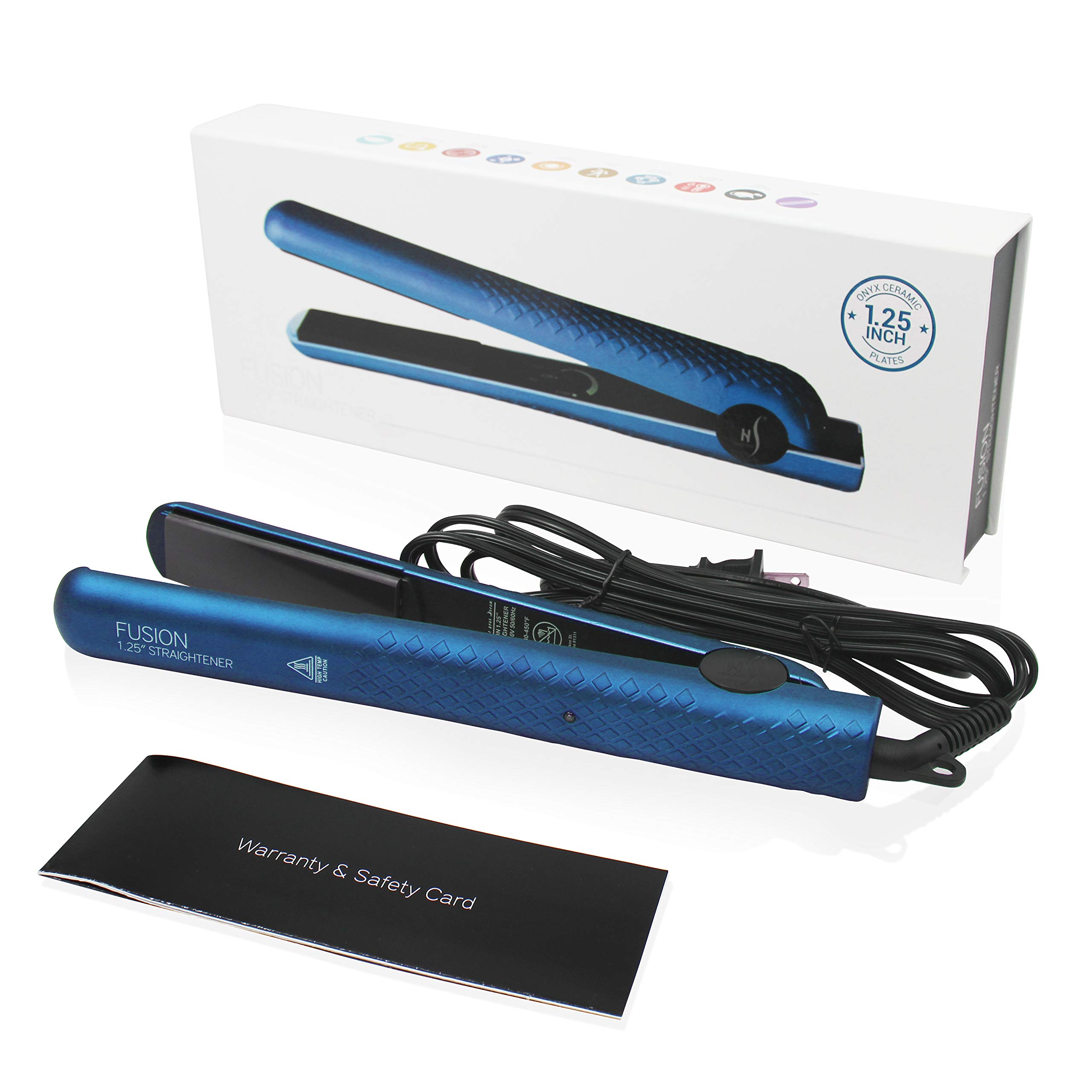 Herstyler Fusion Ceramic Flat Iron Inch Anti Static Ceramic Hair  Straightener for Travel Dual Voltage Hair Straightener with Adjustable
