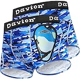 Davion Youth Boys Baseball Cup Underwear with Soft Protective Athletic Cup Compression Shorts for Football, Lacrosse