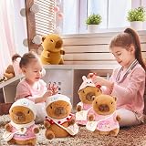 TITQWOP Capybara 26cm Brown Plush Toy with 9 Accessories Pink Capybara view 8