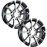 eCustomrim 2-Pack Aluminum Trailer Wheel 13X5 5 Lug T07 V-Spoke Black Rim | 13 X 5 Rim, 5 Lug on 4.5 Inch Bolt Pattern, 3.19 Inch Center Bore, 1660 Lbs Max Load, For Trailer Tire Use Only