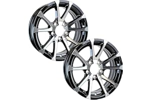 eCustomrim 2-Pack Aluminum Trailer Rims Wheels 5 Lug 13 Inch Avalanche V-Spoke/Black