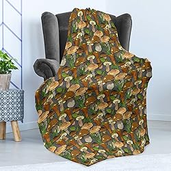 Ambesonne Woodland Throw Blanket, Cartoonish