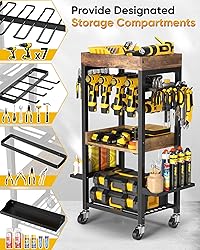 POKIPO Power Tool Cart, Heavy Duty Garage Shelving