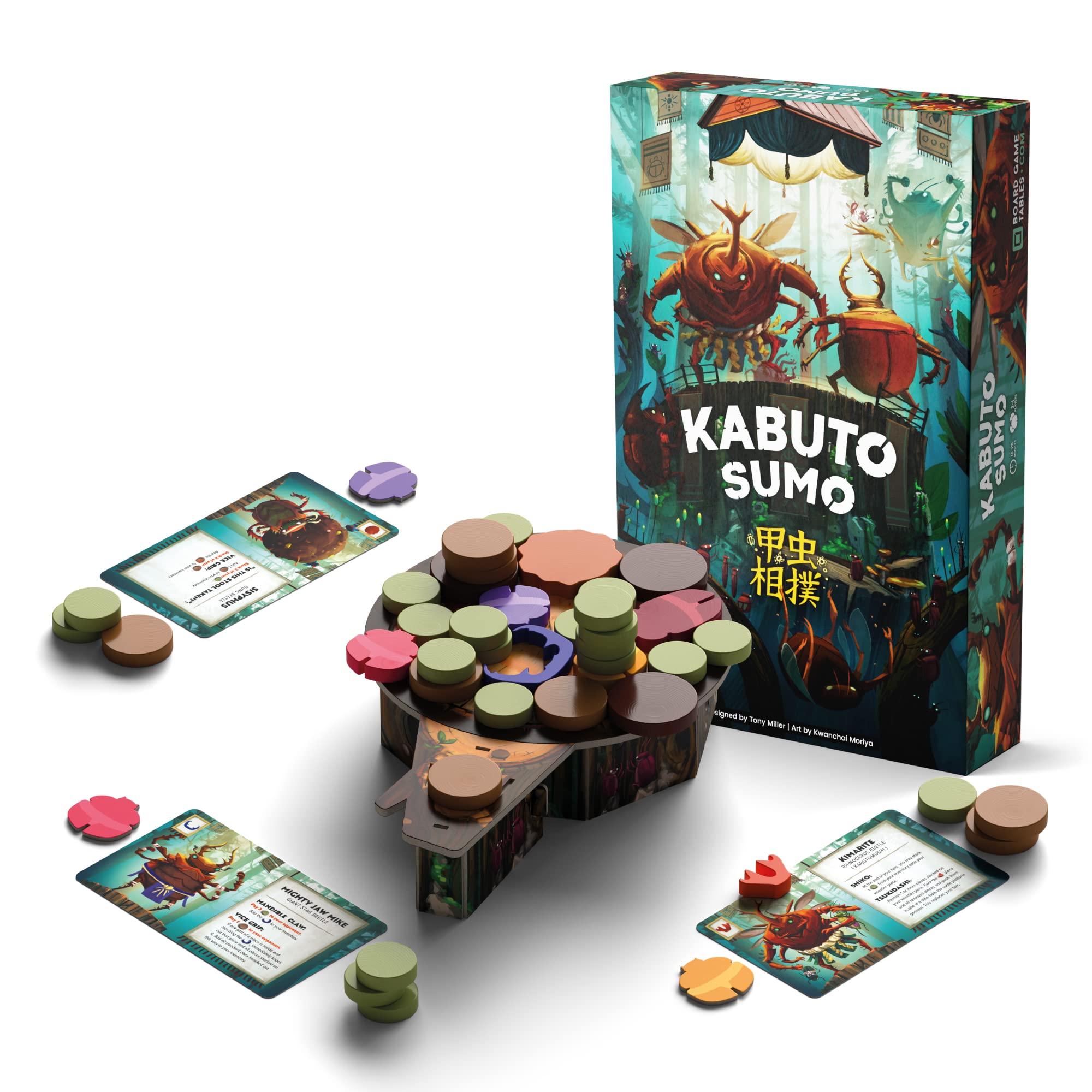 Photo 1 of Kabuto Sumo: Bug Wrestling - Board Game - Dexterity Game - 2 to 4 Players - 15-20 Minutes Play Time