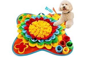 Meilzer Snuffle Mat for Dogs Pet Treats Feeding Mat for Small/Medium Breed Dogs Non-Slip/Portable/Durable Interactive Dog Puzzle Toys Encourages Natural Foraging Skills (Blue)