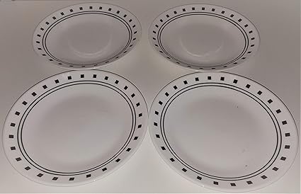 Corelle Livingware City Block 6 3 4 Bread Butter Plate Set Van 4 Van Corelle Ccoordinates Amazon Nl
