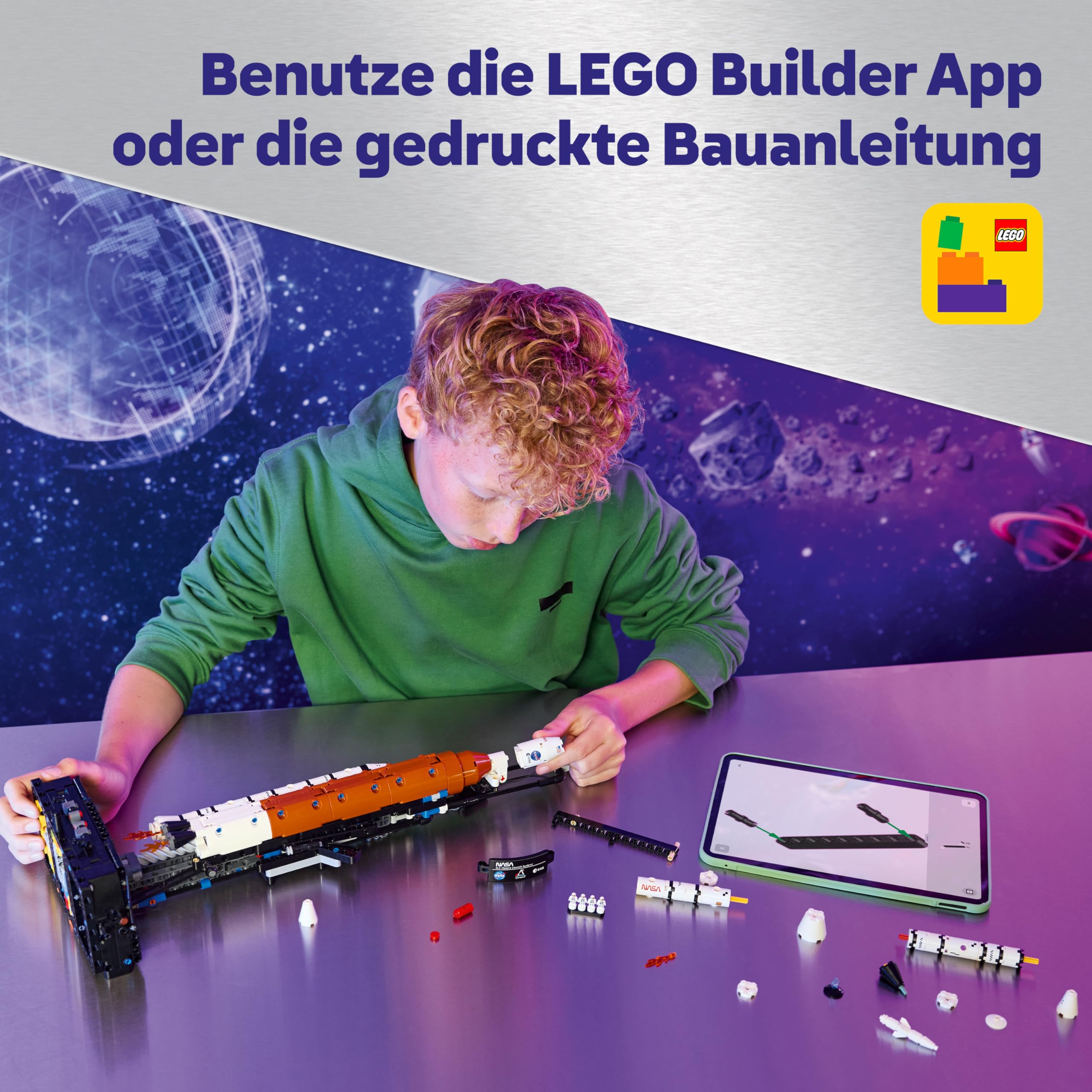 LEGO Technic NASA Artemis SLS-Schwerlastrakete - Kinder Rakete & Raumschiff Spielzeug - Baumodell & Modellbau Konstruktionsspielzeug ab 9 Jahren - Geschenk für Jungen und Mädchen - 42221 7