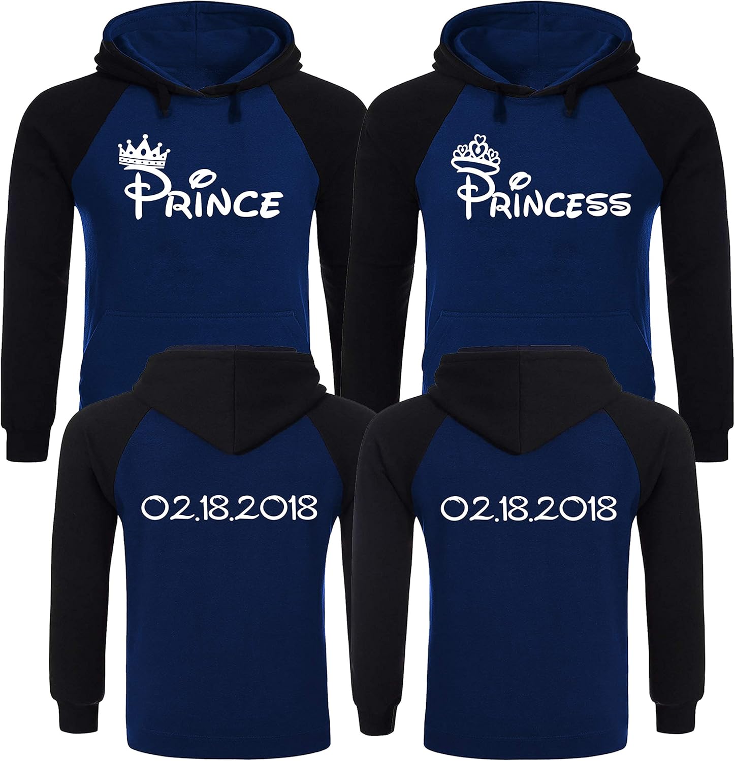king queen prince hoodies
