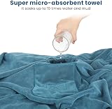 PETTOM Dog Towels 2 Pack, Quick Dry Microfiber, 90 x 50 cm with Hand Pockets view 5