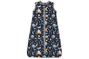 TOTBASIC 1.0 TOG Toddler Sleep Sack, Wearable Blanket Baby Sleeping Bag with 2-way Safe Zipper, Ultra Soft All Season Sleep Sack for 24-36-48 Months, 1 Pack(Night Sky)