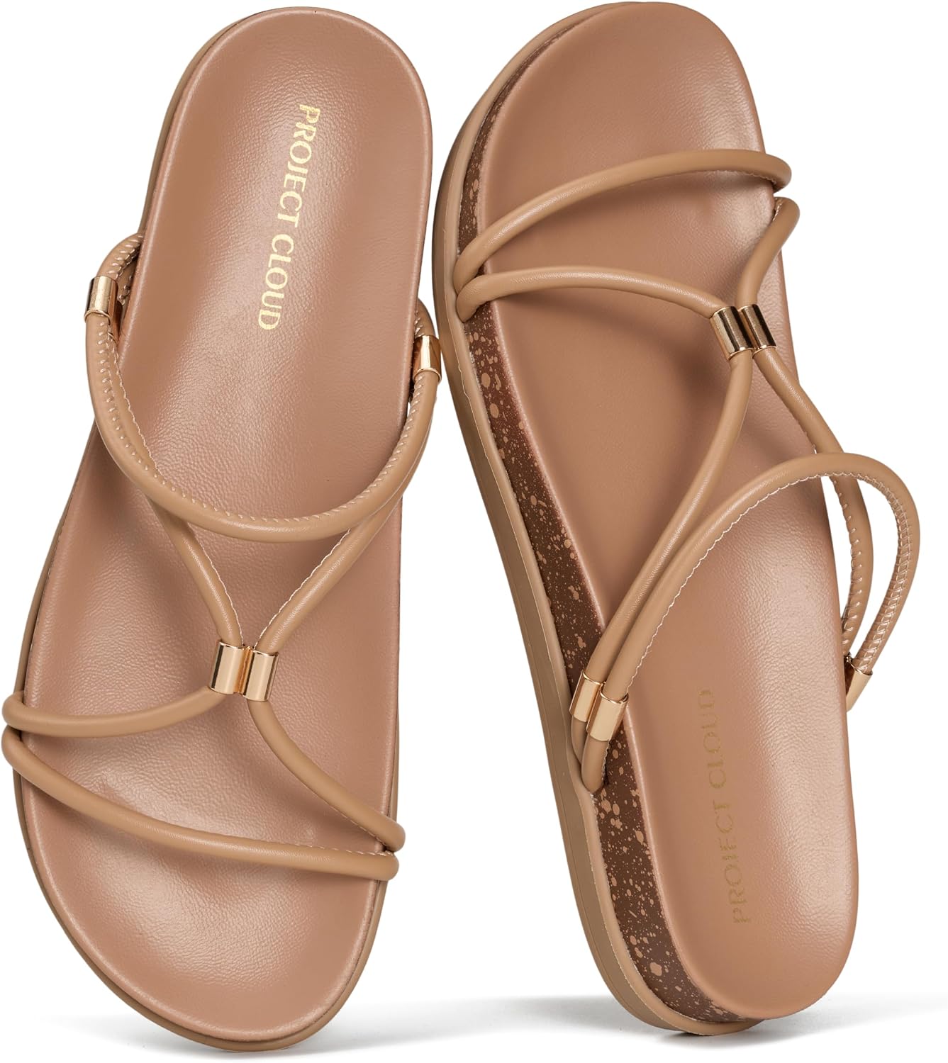 Project Cloud Sandals Women Dressy with Plush & Soft Insole - Non-Slip Strappy Sandals For Women 2026 - Lightweight Slides for Women Footwear - Stylish Womens Sandals (FLOAT)