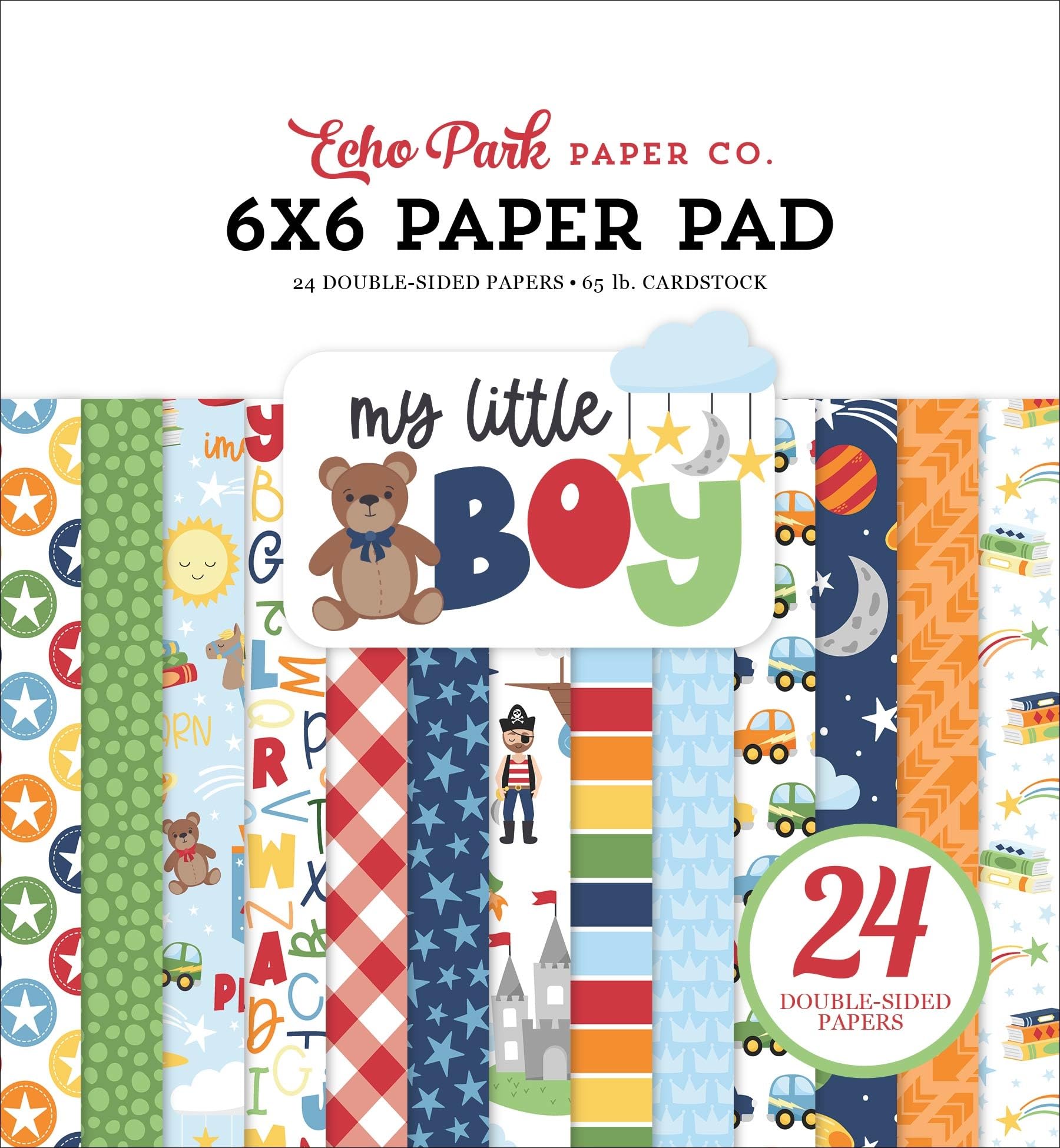 Echo Park Double-Sided Paper Pad 6"X6" 24/Pkg-My Little Boy
