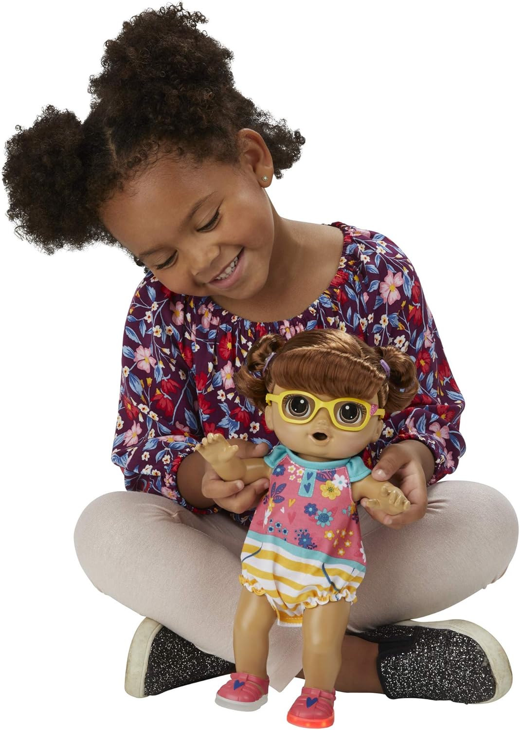Baby Alive Step ‘N Giggle Baby Brown Hair Doll with Light