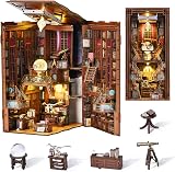 MiniCity Miniature Book Nook Kit with LED Light DIY Dollhouse Bookend