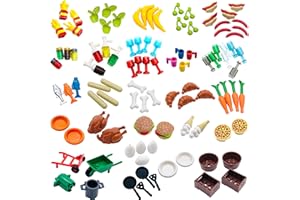 ENENFEIFEI Kitchen Food Accessories Building Block Toy Brick Compatible for Major Brands - for Mini Figure Part