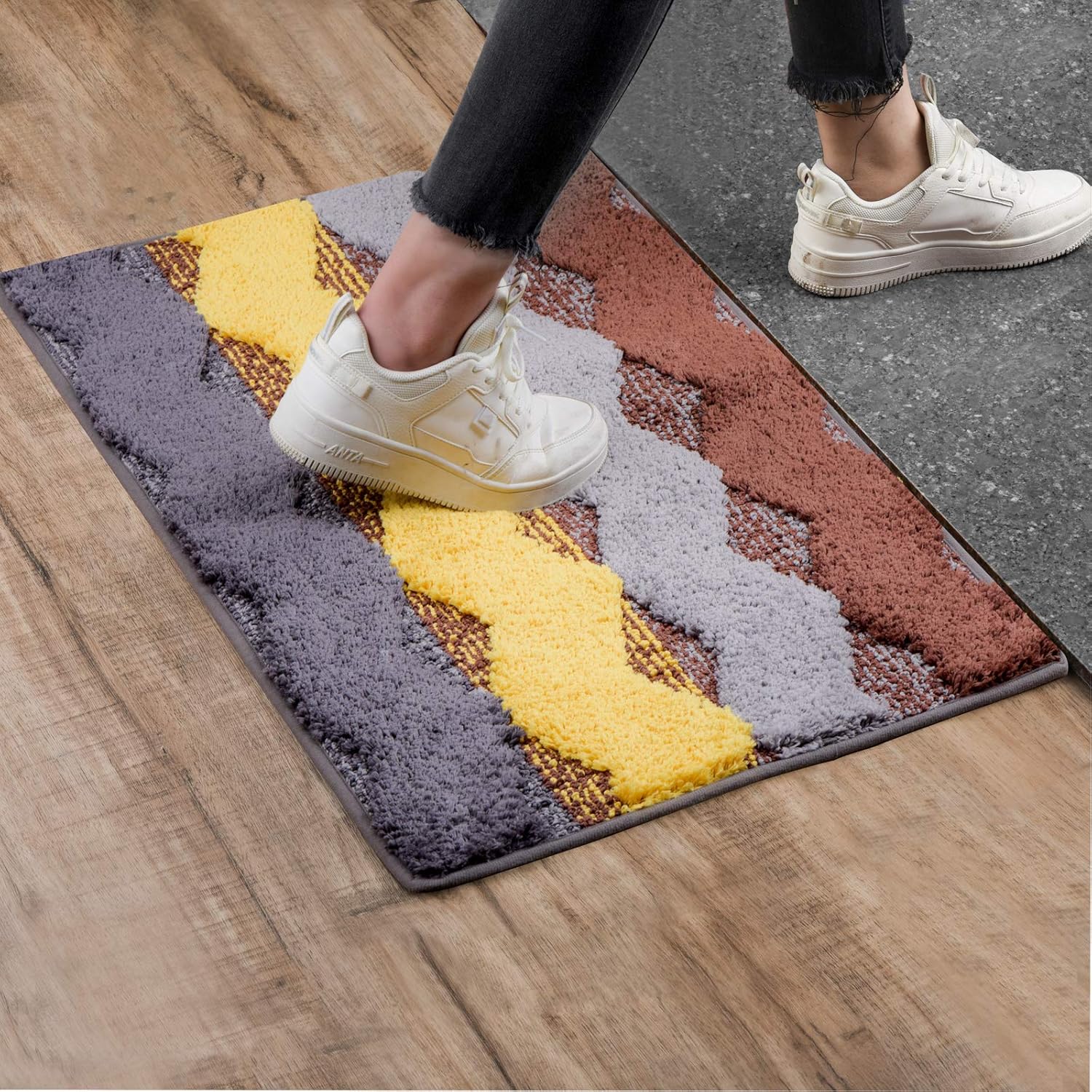 Indoor Doormat Front Door Rug, Absorbent Machine Washable Inside Door