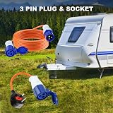 VonLux 10m Caravan Hook Up Cable 240V 16A 3 Core Fly Lead Converter Kit view 3