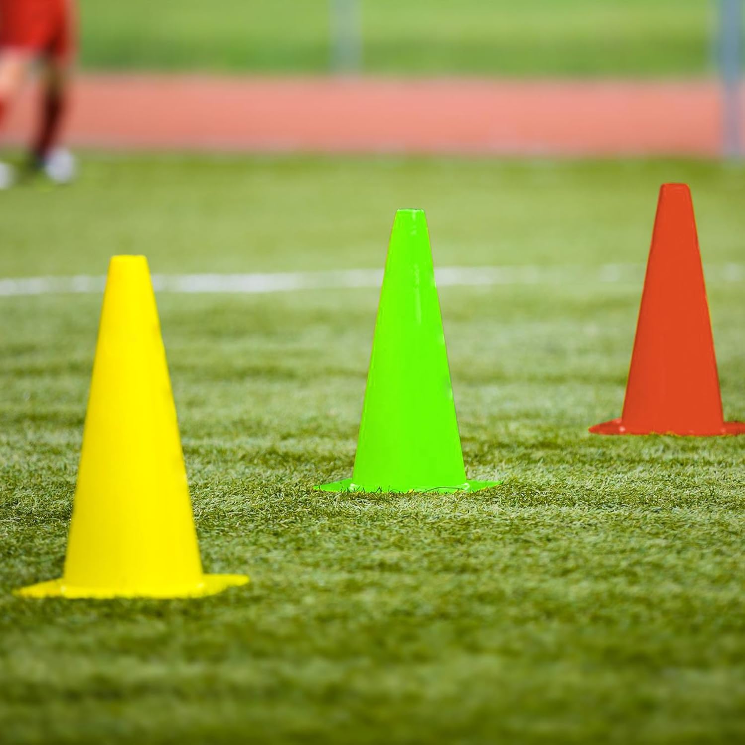 12x Plastic Sports Marker Cones Agility Football Pitch Training Fitness