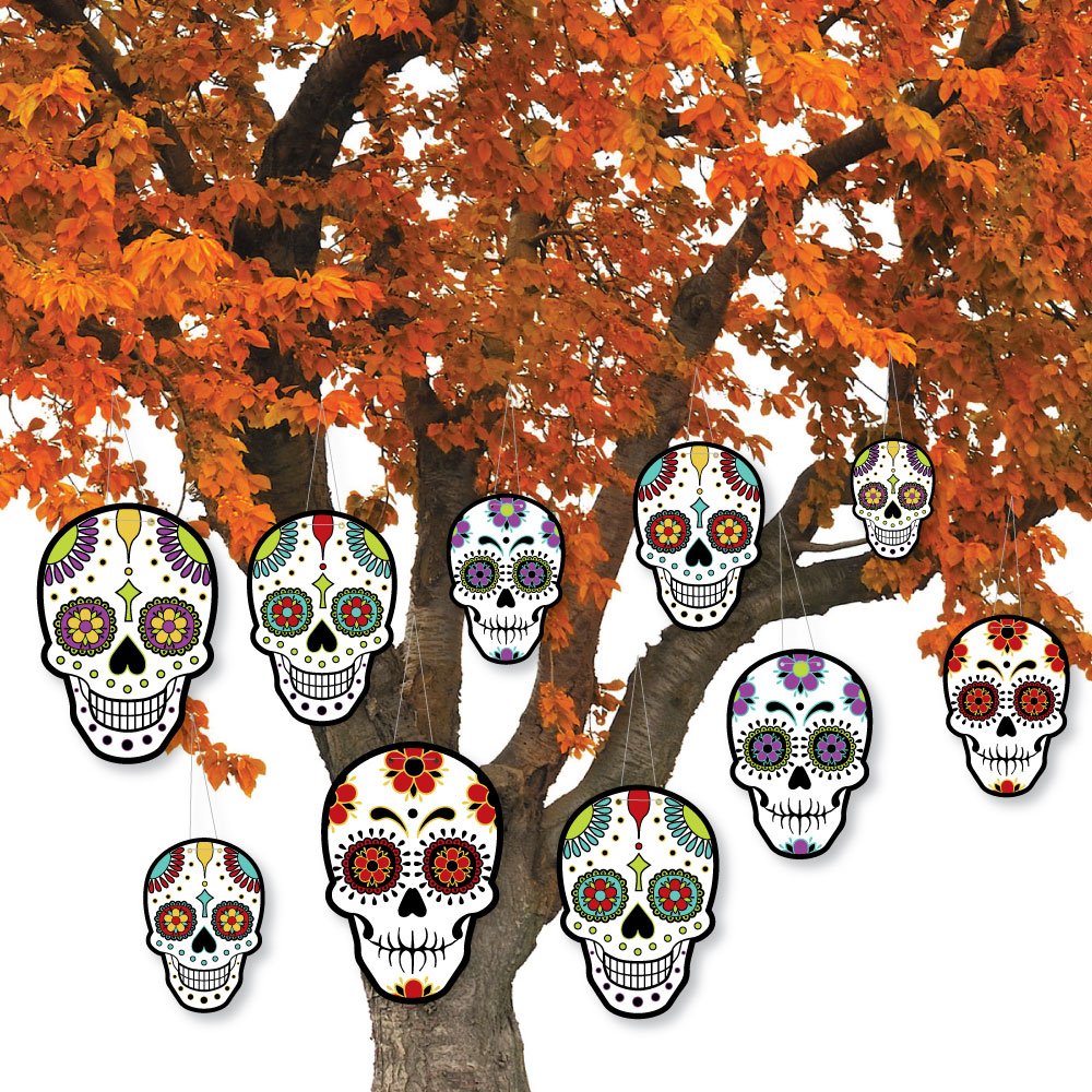 Hanging Day Of The Dead Outdoor Hanging Decor Halloween Party