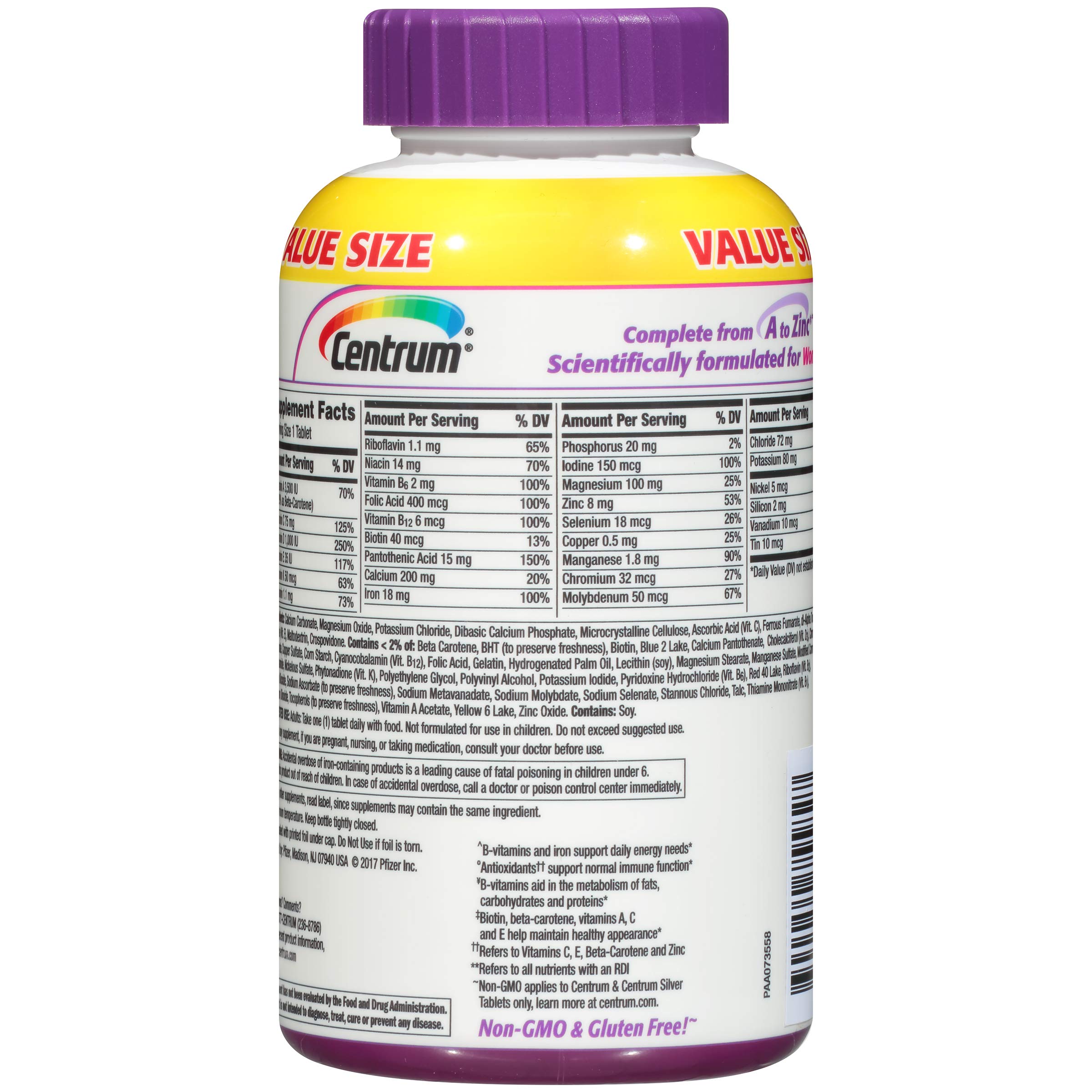 Centrum Women (250 Count) Multivitamin / Multimineral Supplement Tablet