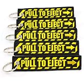 Rotary13B1 PULL TO EJECT Key Chain - Black/Yellow - 5 PCS