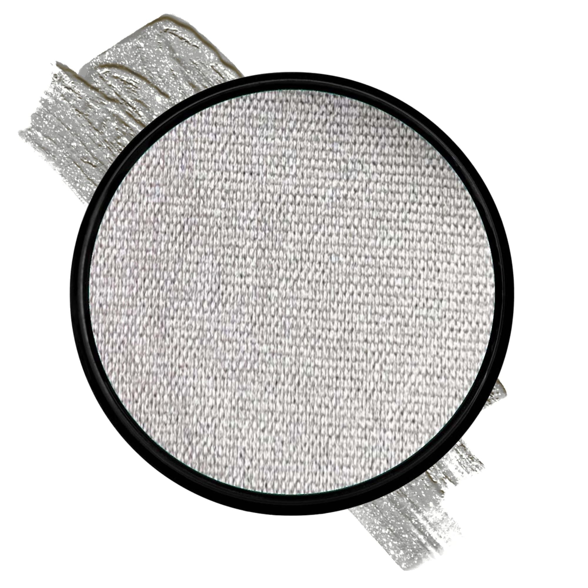 Mehron Makeup Paradise Makeup AQ Face and Body Paint Pro Size | Perfect for, Special FX, Cosplay, and Halloween | Water Activated Face Paint & Body Paint 1.4 oz (40 g) (Silver)