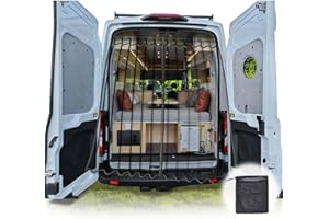 Vanhoxcci 83''H x 59''W Magnetic Van Bug Screen Fit for Mercedes Sprinter, Ford Transit Medium & High Roof Side and Rear Door, Sliding Door Magnetic Mosquito Net for Van