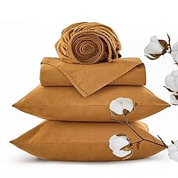 Bedsure Linen Sheets - Queen Size Bed, Blend from