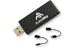 AutoSky Wireless CarPlay Adapter 2023 Pro Edition - Fastest and Most Compact Wireless CarPlay Adapter Factory Wired CarPlay Cars – USB-A and USB-C Cables – Wired CarPlay Required
