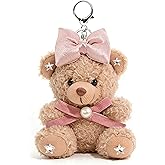 YILANFULL Cute Key Chain Plush Bear Bag Charm Teddy Bear Keychain Gift For Handbag,Purse, Backpack, Car Keys