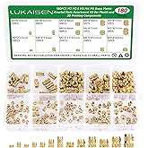 180Pcs Heat-Set Threaded Inserts M2 M2.5 M3 M4 M5 Brass Heat Set Insert for 3D Printing Components and Plastic Parts - Brass