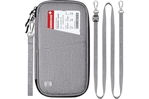 BKNOOU Passport Holder Family Rfid Blocking Travel Document Organizer,Travel Passport Wallet Waterproof Multiple Passport Holder for Traveling,Passport Organizer for Men Women