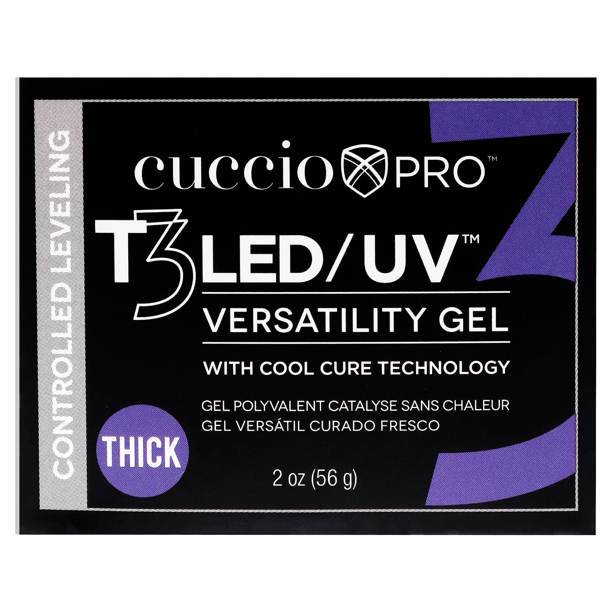 Cuccio Pro - T3 Cool Cure Versatility Gel - Self Leveling Opaque Petal Pink - for Women - Nail Gel - 2 oz