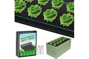 BIRDSINYARD 4x2ft Weed Barrier Fabric 6Pcs - Landscape Garden Bed Liner for Raised Beds | 3.2oz Heavy Duty Woven Geotextile Fabric | Planters Box Gardening Weed Control Mat with 36 Staple