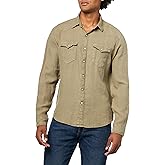 Lucky Brand Mens Linen Western Long Sleeve Shirt