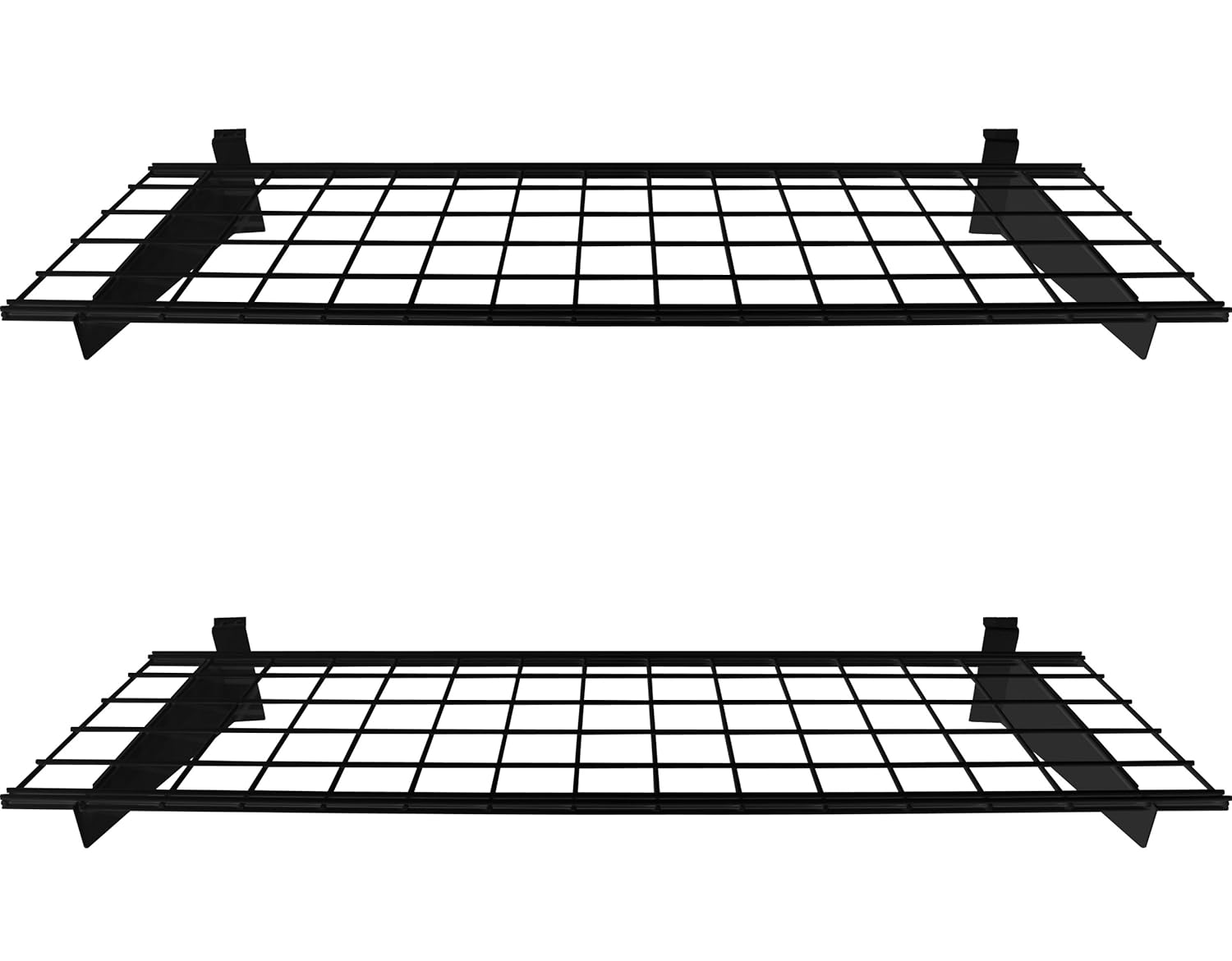 HyLoft 00291 45Inch by 15Inch Slat Wall Shelf, 2Pack, Black (Slat