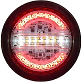 Buyers Products 5624432 4 Inch LED Stop Turn Tail Backup Strobe Light | Combine Road Lighting And Amber Warning Functions With 19 Flash Patterns, Rugged IP69K Protection And Flexible Mounting